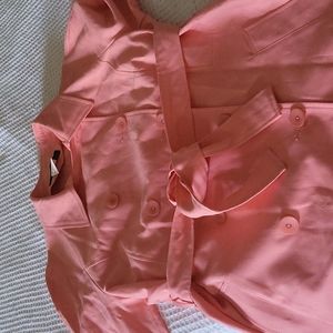 ⌛️ CLEARANCE- Harve Bernard Dress Length Trench Coat, sz 16 Pink